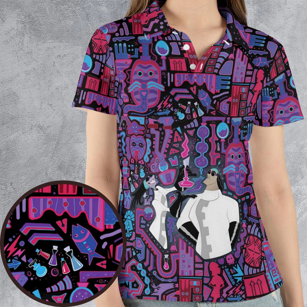 AOP Men/Women Polo Shirt - NWURK2VH