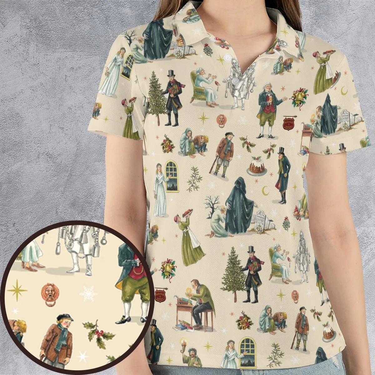 AOP Men/Women Polo Shirt - FXU4E9AT