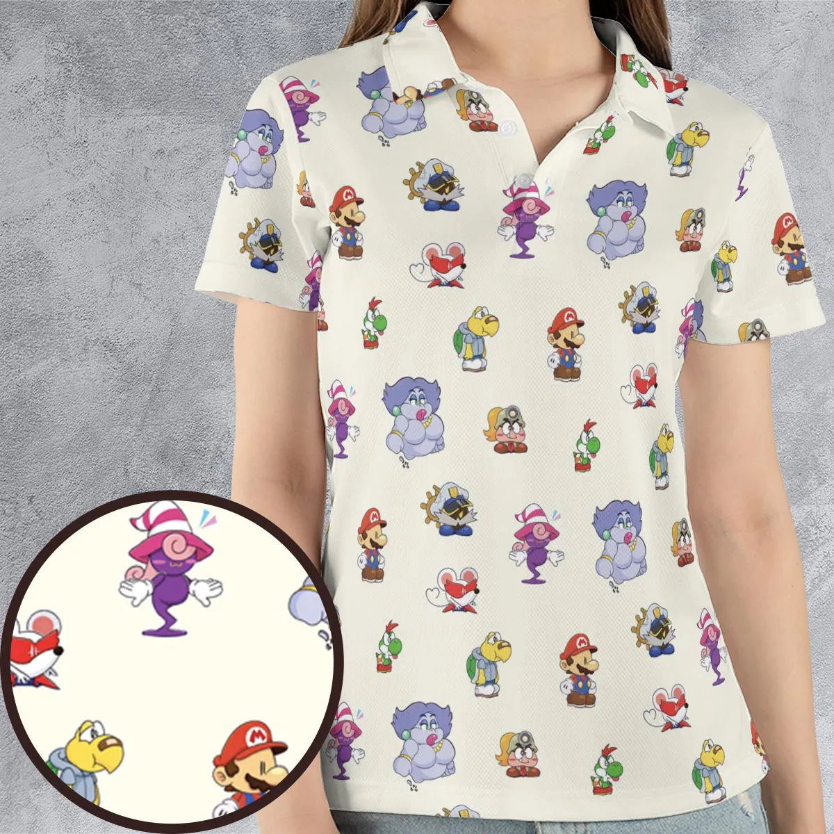 AOP Men/Women Polo Shirt - R44G4PCB