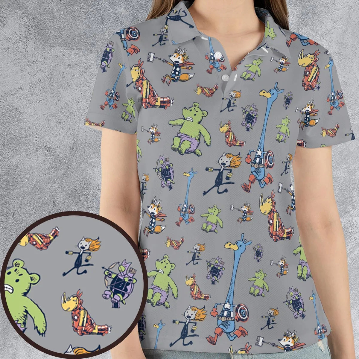 AOP Men/Women Polo Shirt - HEYUYU2X