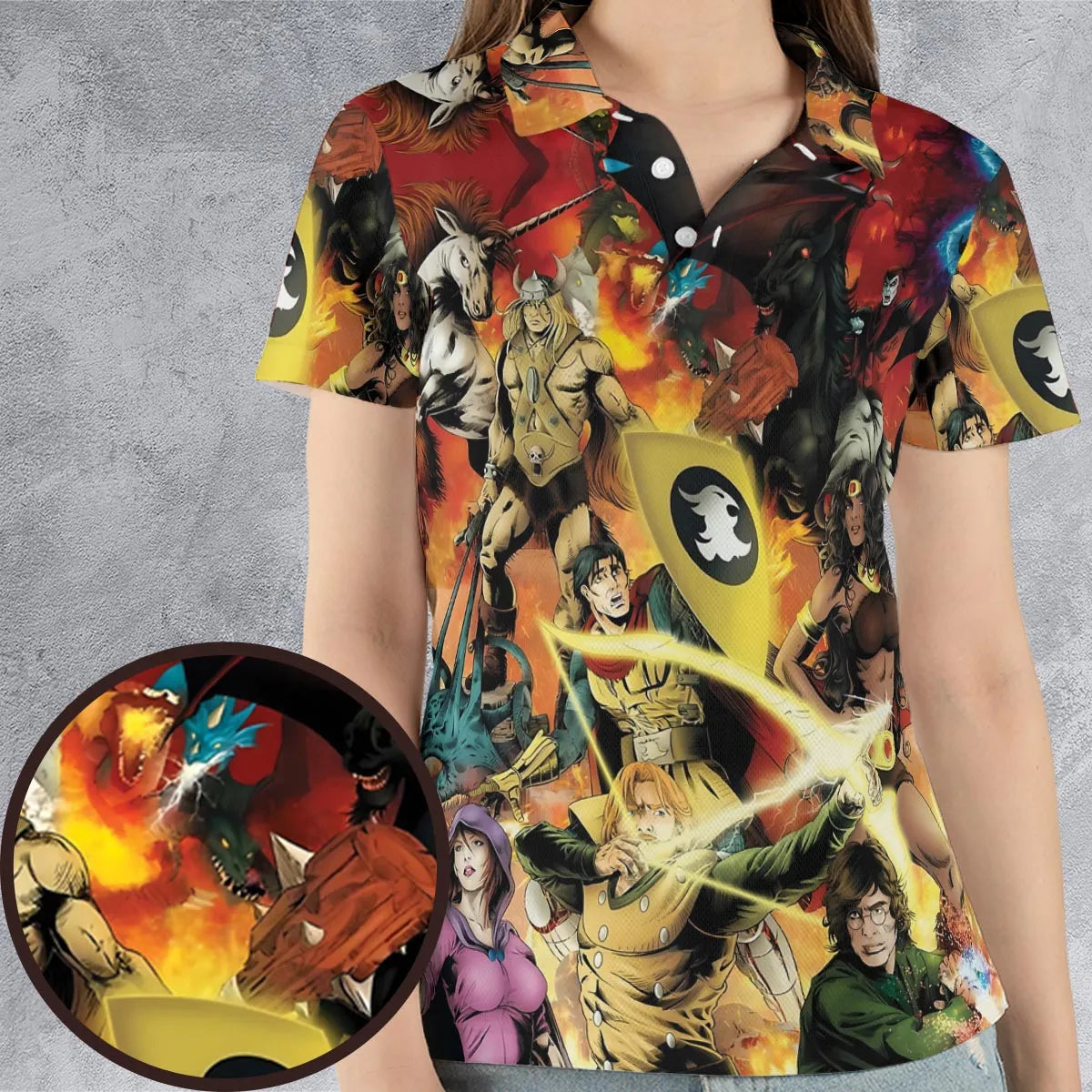 AOP Men/Women Polo Shirt - WGANYW2T