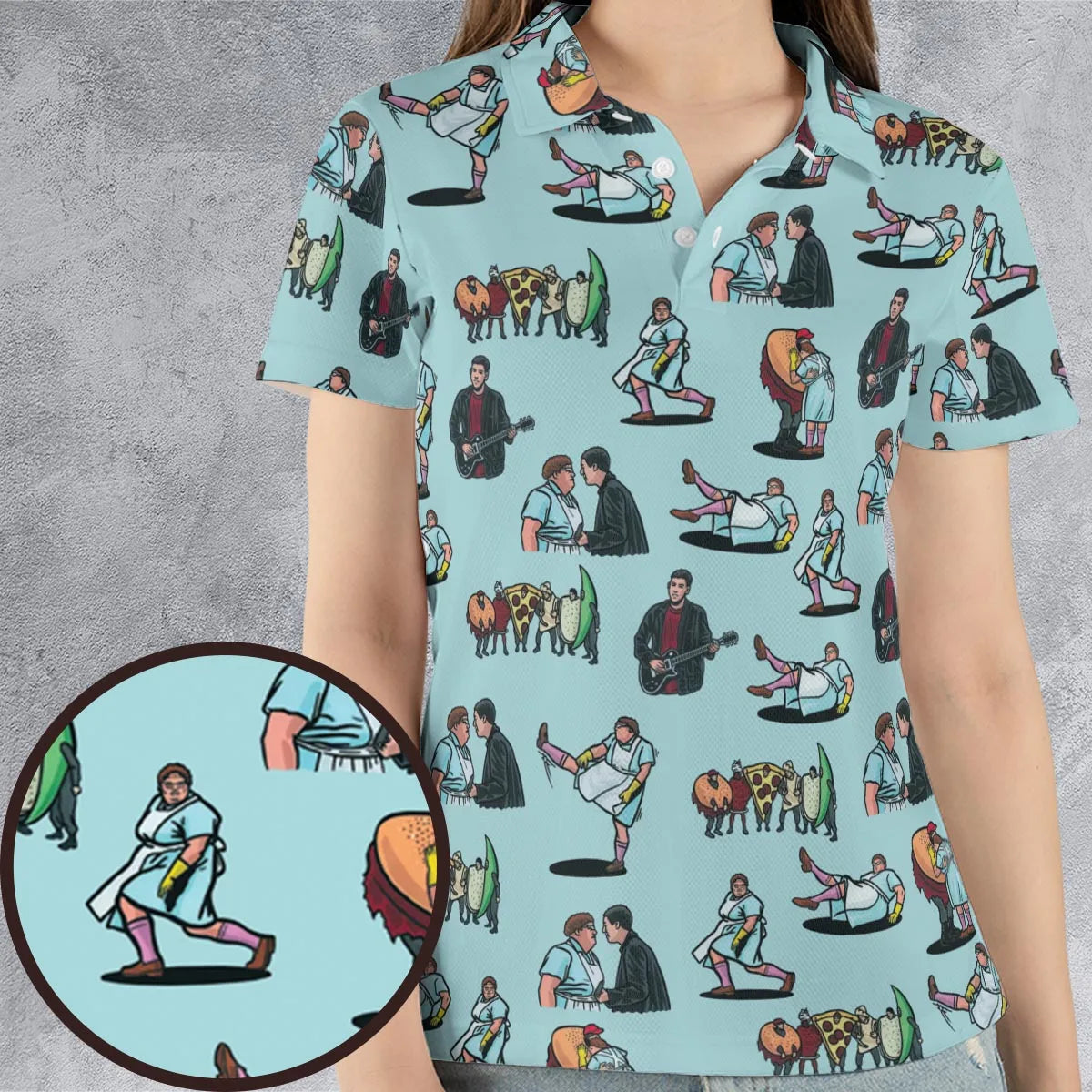 AOP Men/Women Polo Shirt - BADKTHXB
