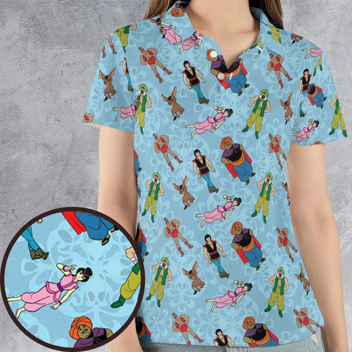AOP Men/Women Polo Shirt - 96SLBLUN