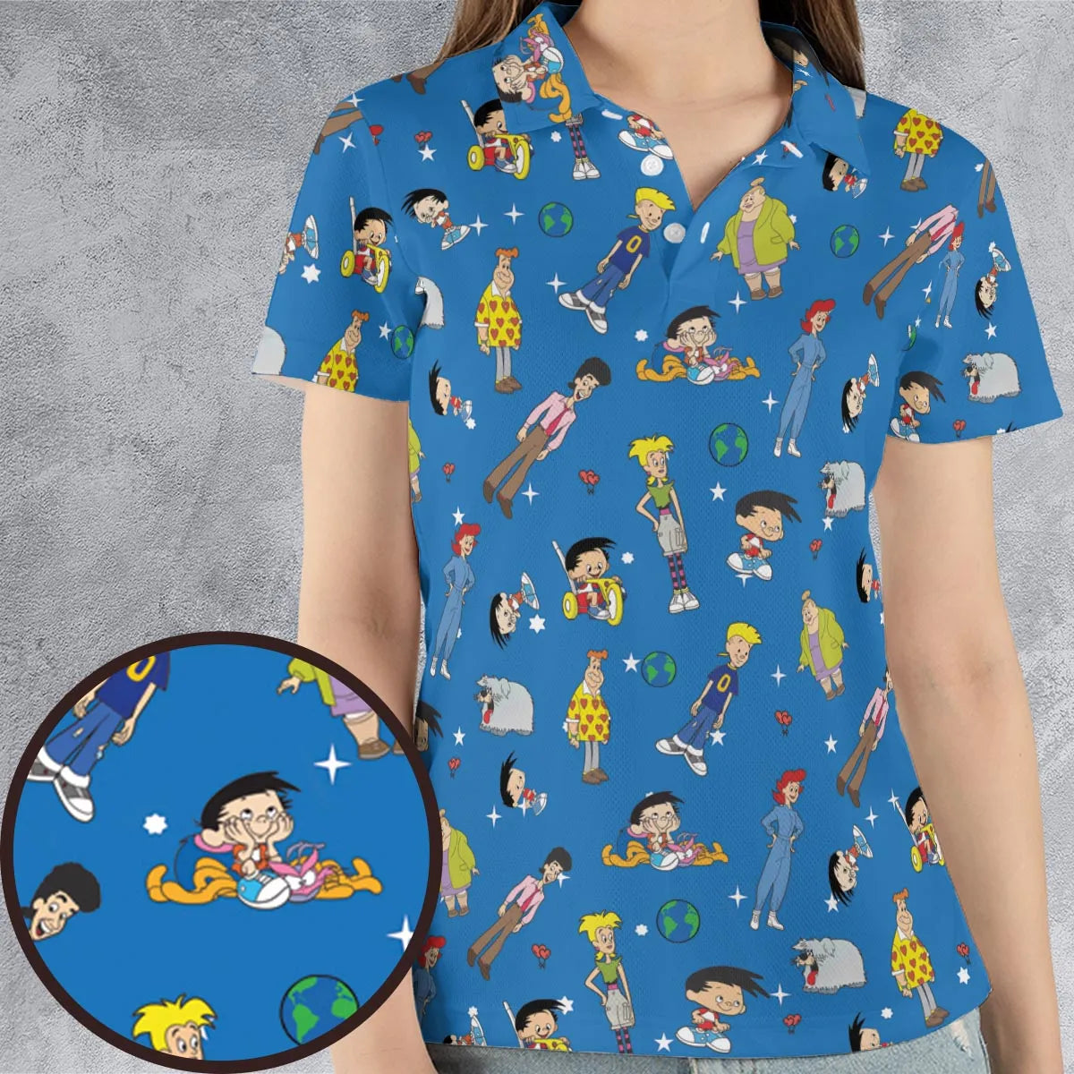 AOP Men/Women Polo Shirt - US4CMEQP