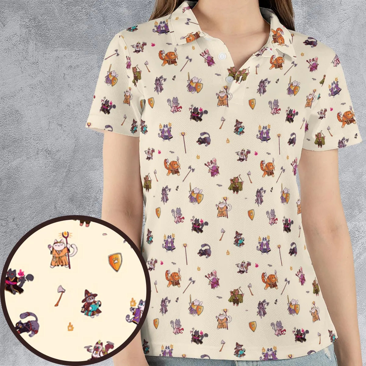 AOP Men/Women Polo Shirt - WH8GAD7P