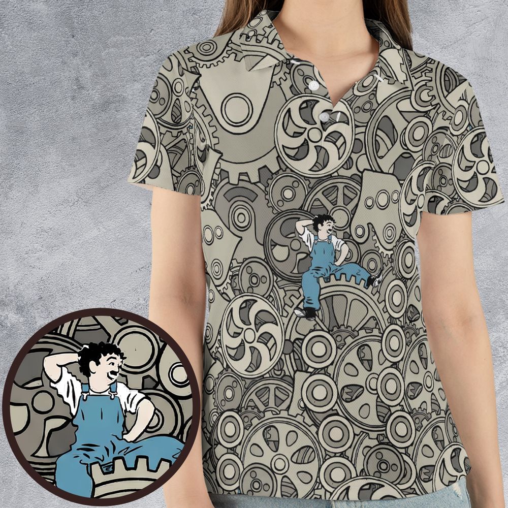 AOP Men/Women Polo Shirt -  - 4