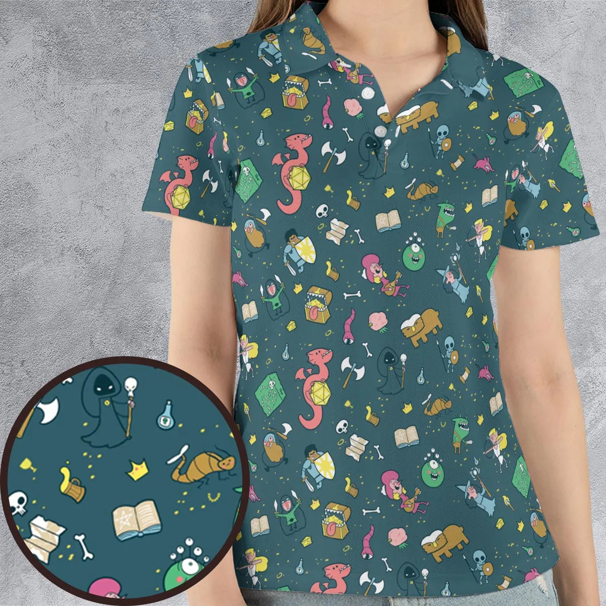AOP Men/Women Polo Shirt - JF8WWHBD