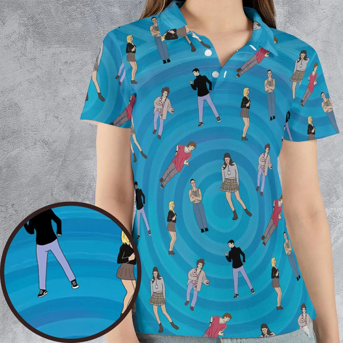 AOP Men/Women Polo Shirt - E58FVBR8