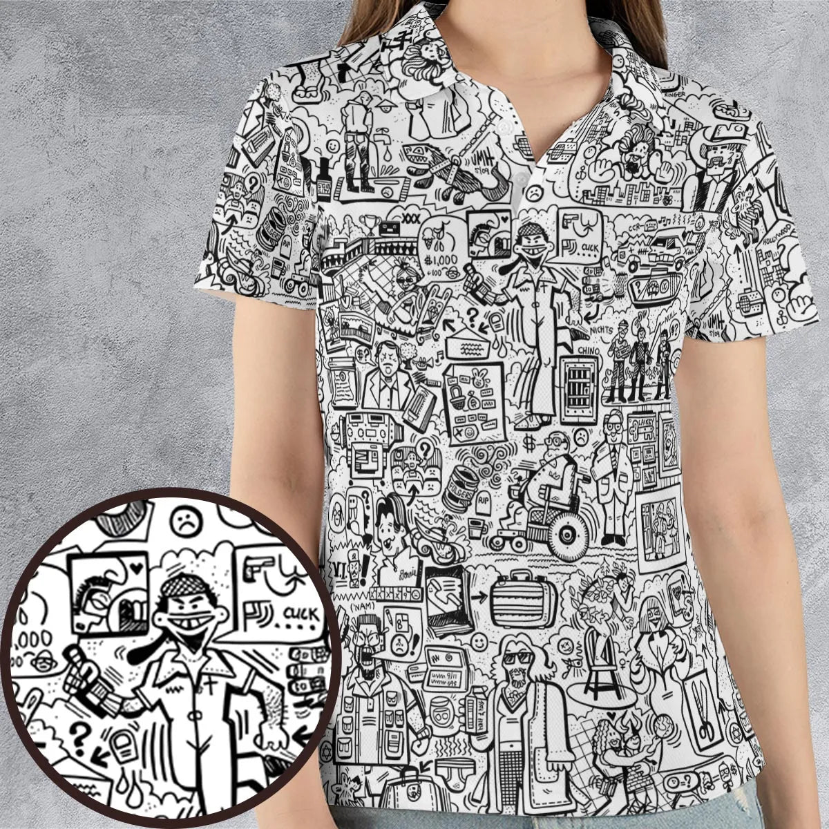 AOP Men/Women Polo Shirt - T15YVDCG