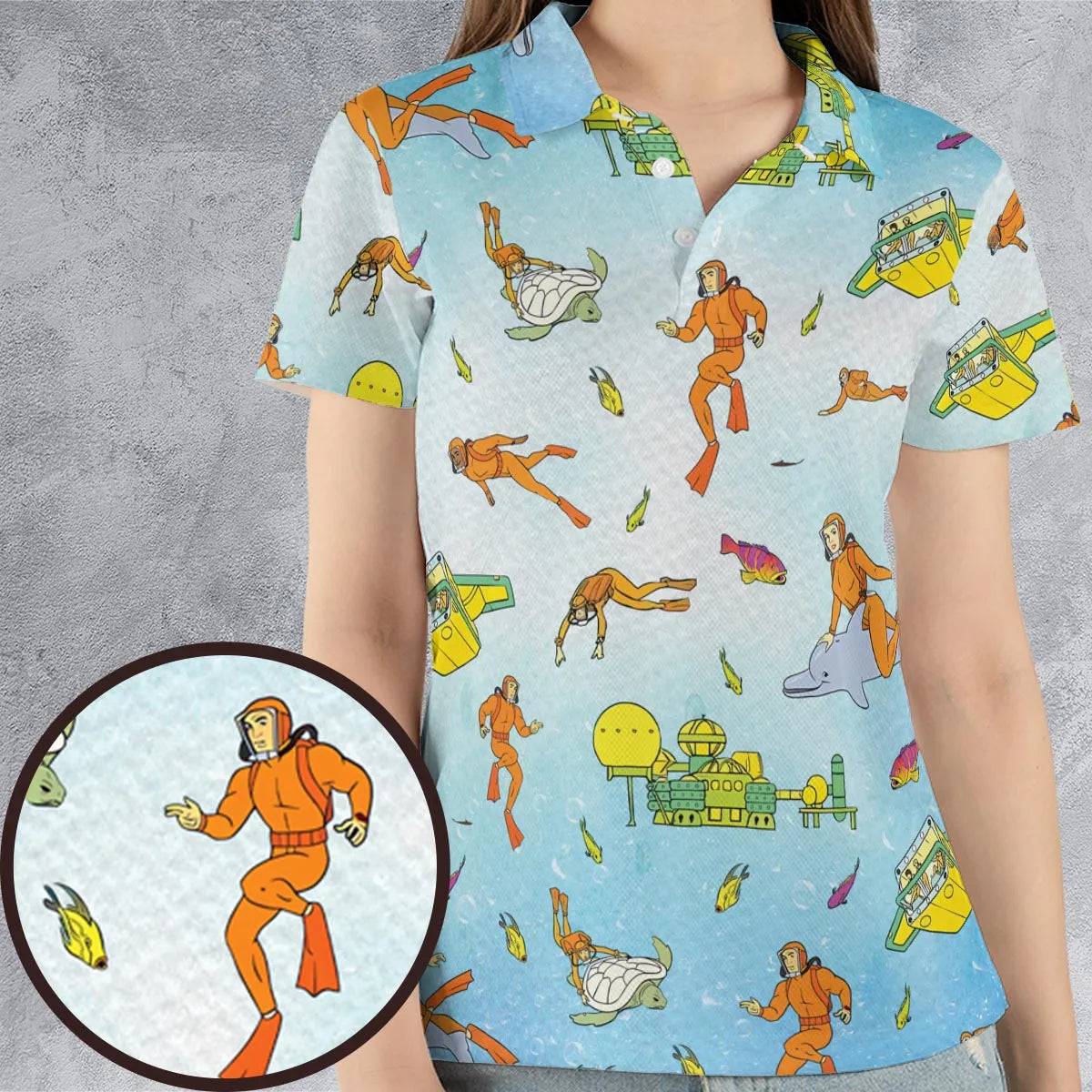 AOP Men/Women Polo Shirt - RHYTBQCV