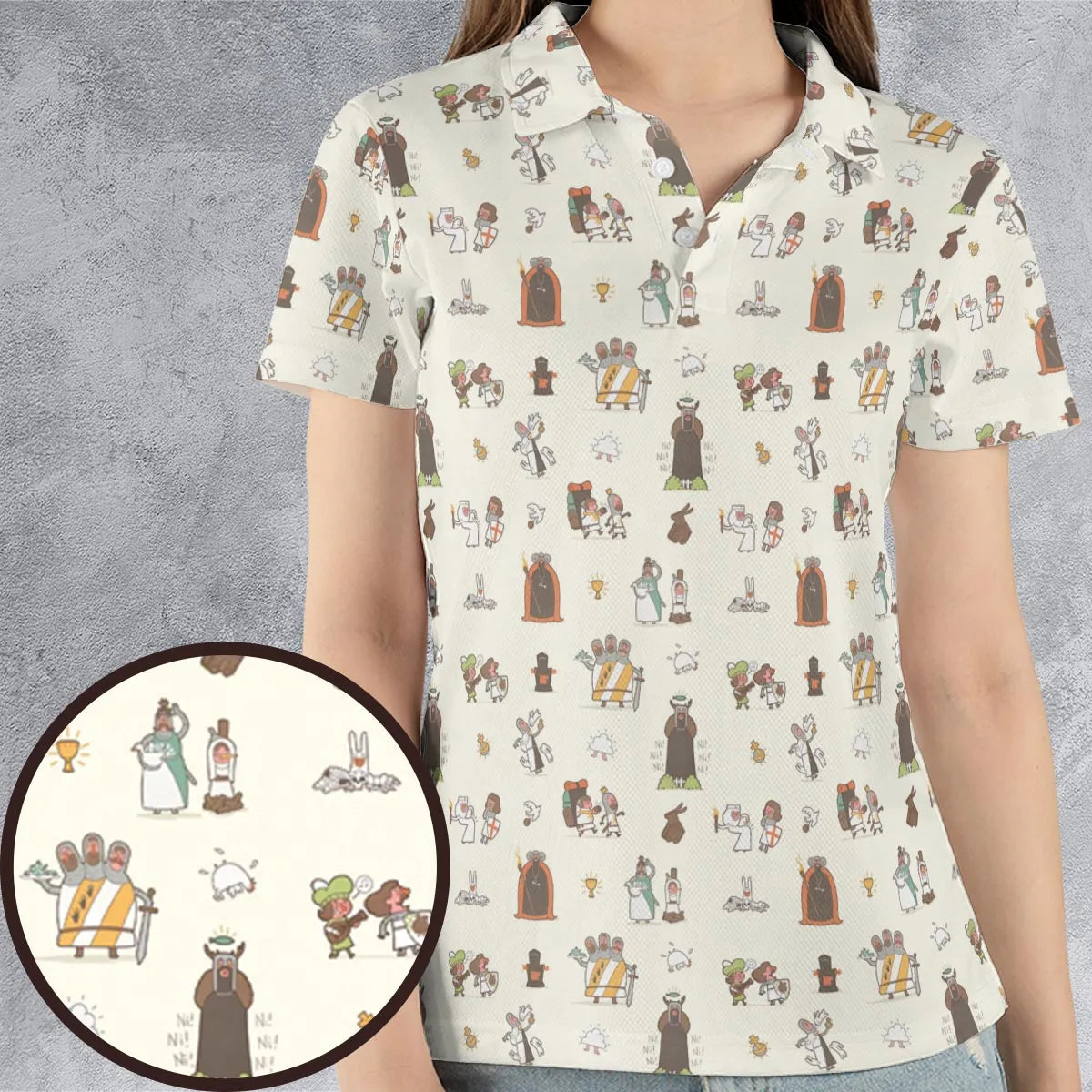 AOP Men/Women Polo Shirt - YJF7WWCF