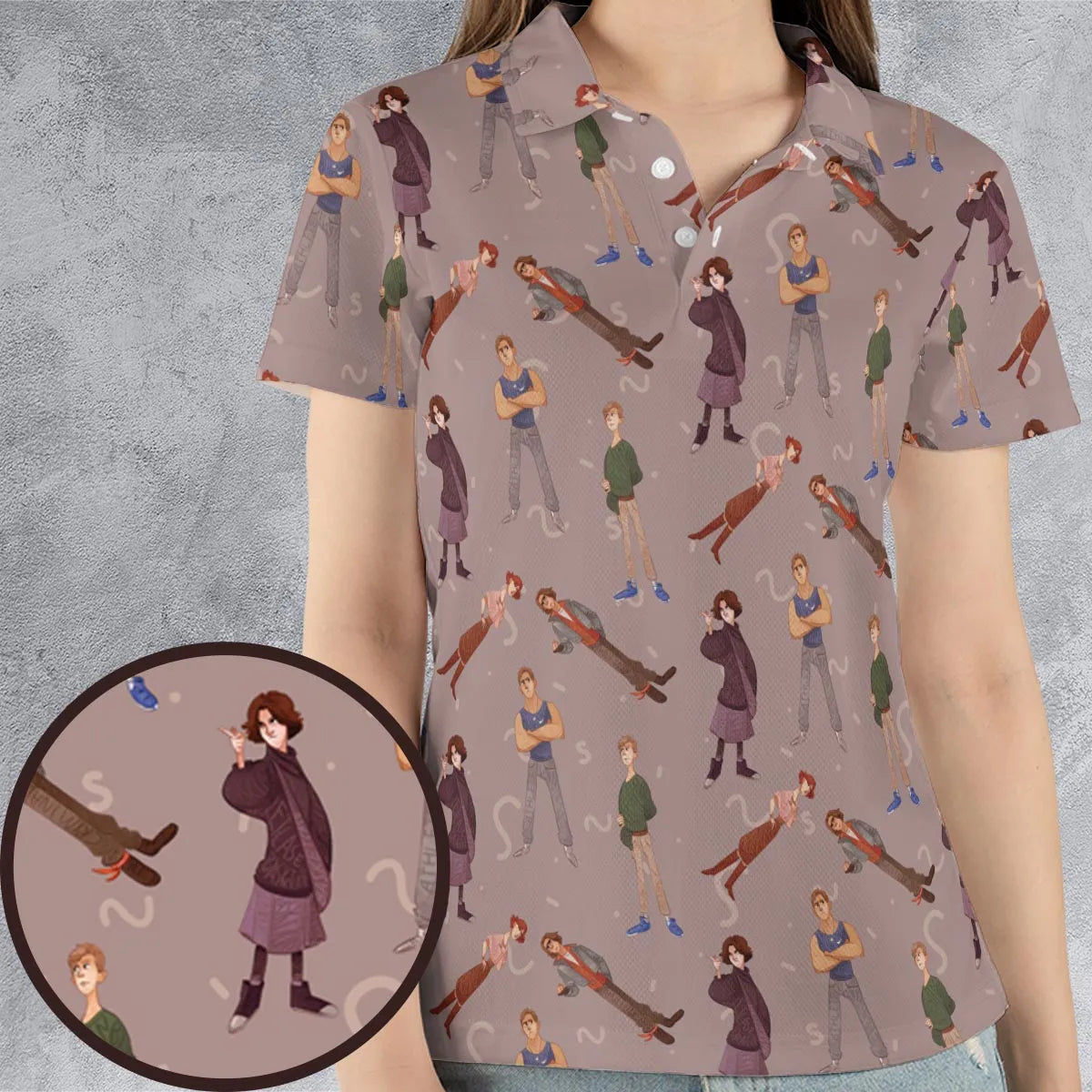 AOP Men/Women Polo Shirt - H7XFPUX5