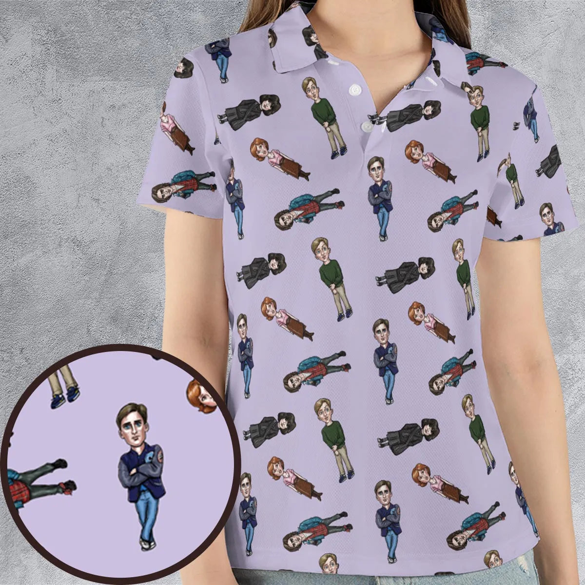AOP Men/Women Polo Shirt - QZZCARA3