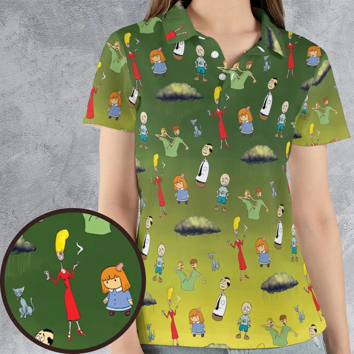 AOP Men/Women Polo Shirt - 2QTYHT91