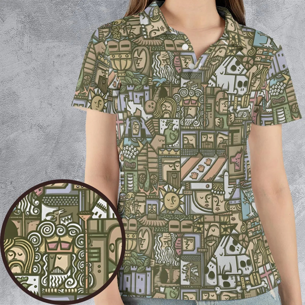 AOP Men/Women Polo Shirt - DCH6GV89