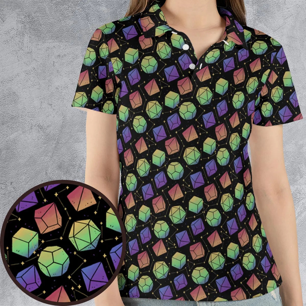 AOP Men/Women Polo Shirt - QMQ4UD78