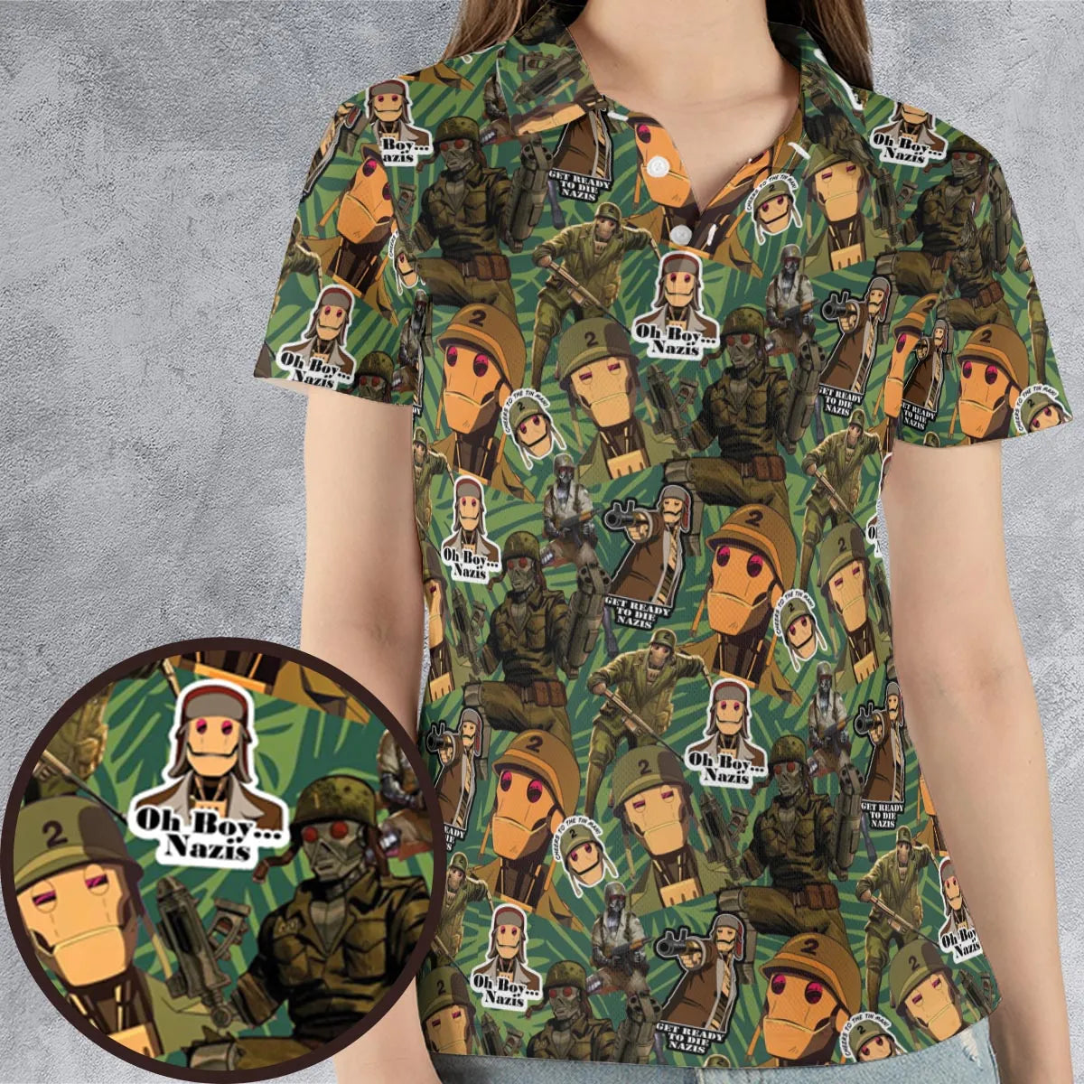 AOP Men/Women Polo Shirt - R8P11EGN