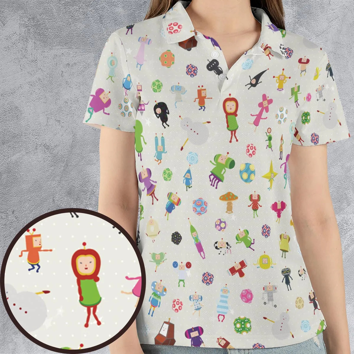 AOP Men/Women Polo Shirt - 37445PUV