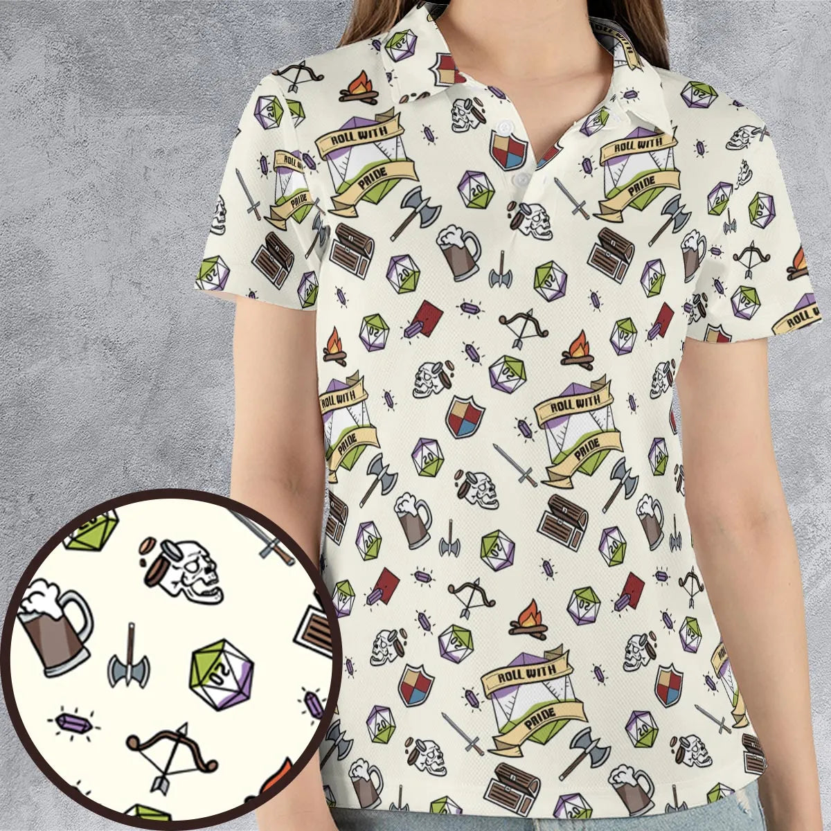 AOP Men/Women Polo Shirt - NEDJATTM