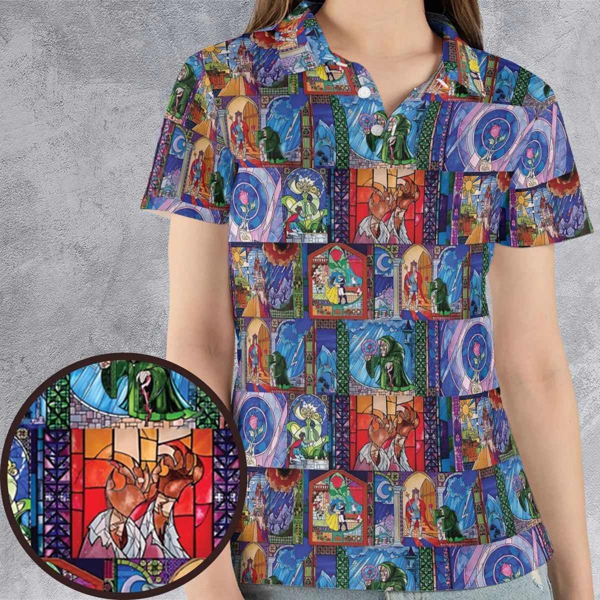 AOP Men/Women Polo Shirt - UXPHVXTJ
