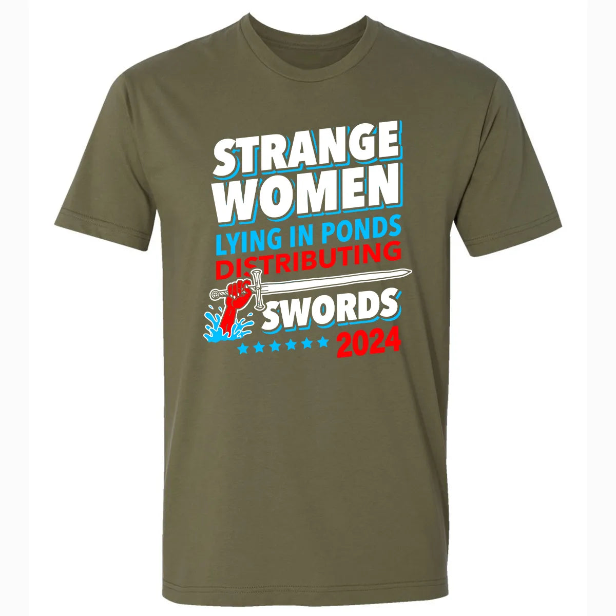 Strange women lying in ponds distributing swords 2024 Premium Unisex T-shirt