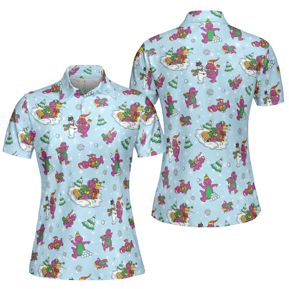 Barney and friend AOP Men/Women Polo Shirt -  - 5