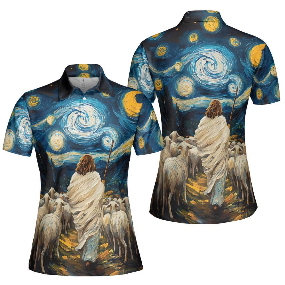 Shepherd Sheep Starry Night -  - 5