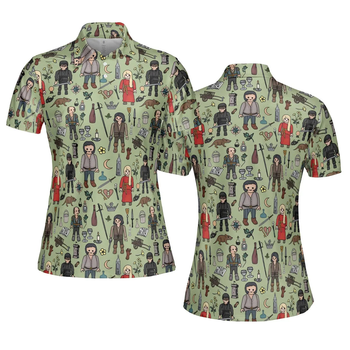 AOP Men/Women Polo Shirt - QBASDASV