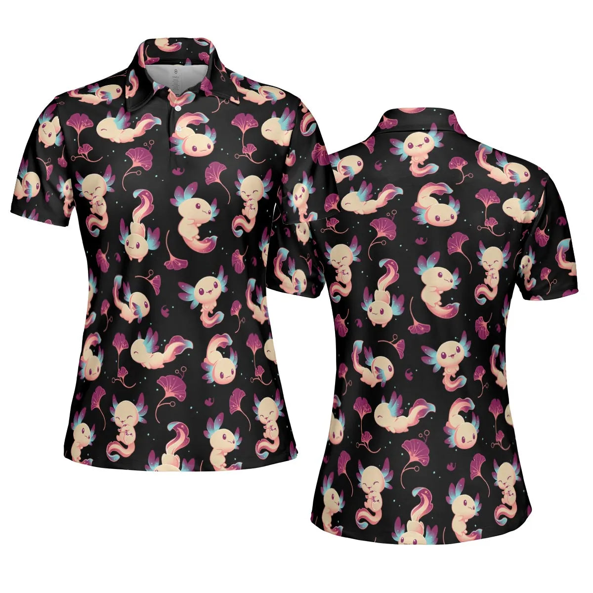Axolotl Wonders Cute Salamanders Pattern AOP Men/Women Polo Shirt