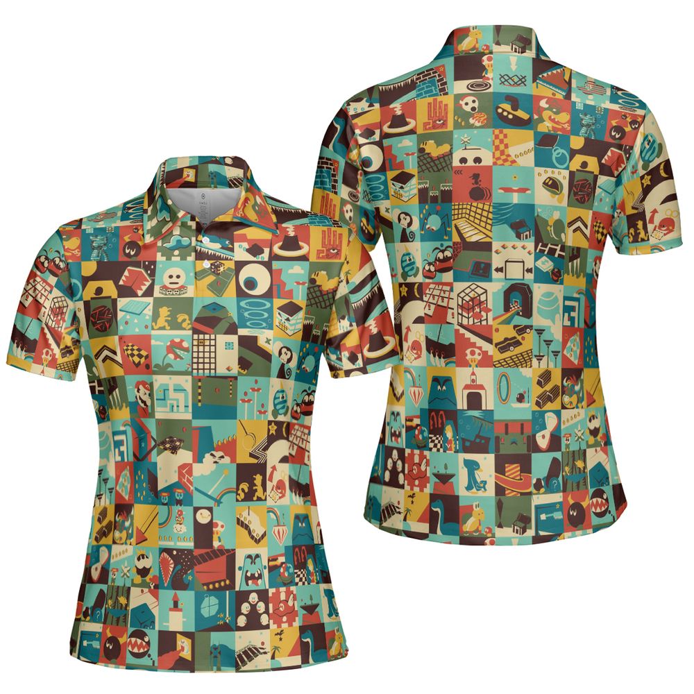 AOP Men/Women Polo Shirt - 2HR135BV -  - 5