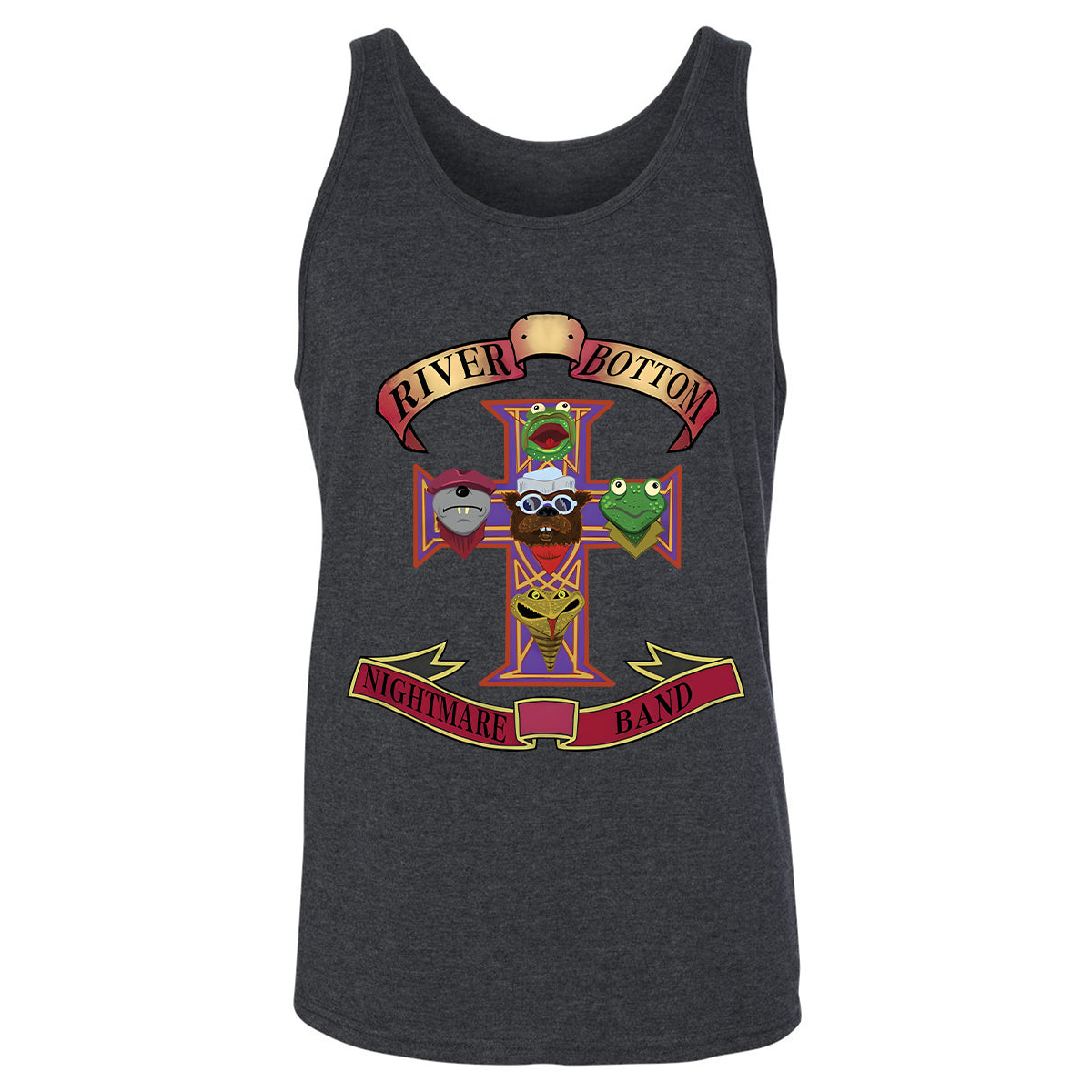 Unisex Jersey Tank - Black - THANGFIXED (Copy) - Dark Grey Heather - 6