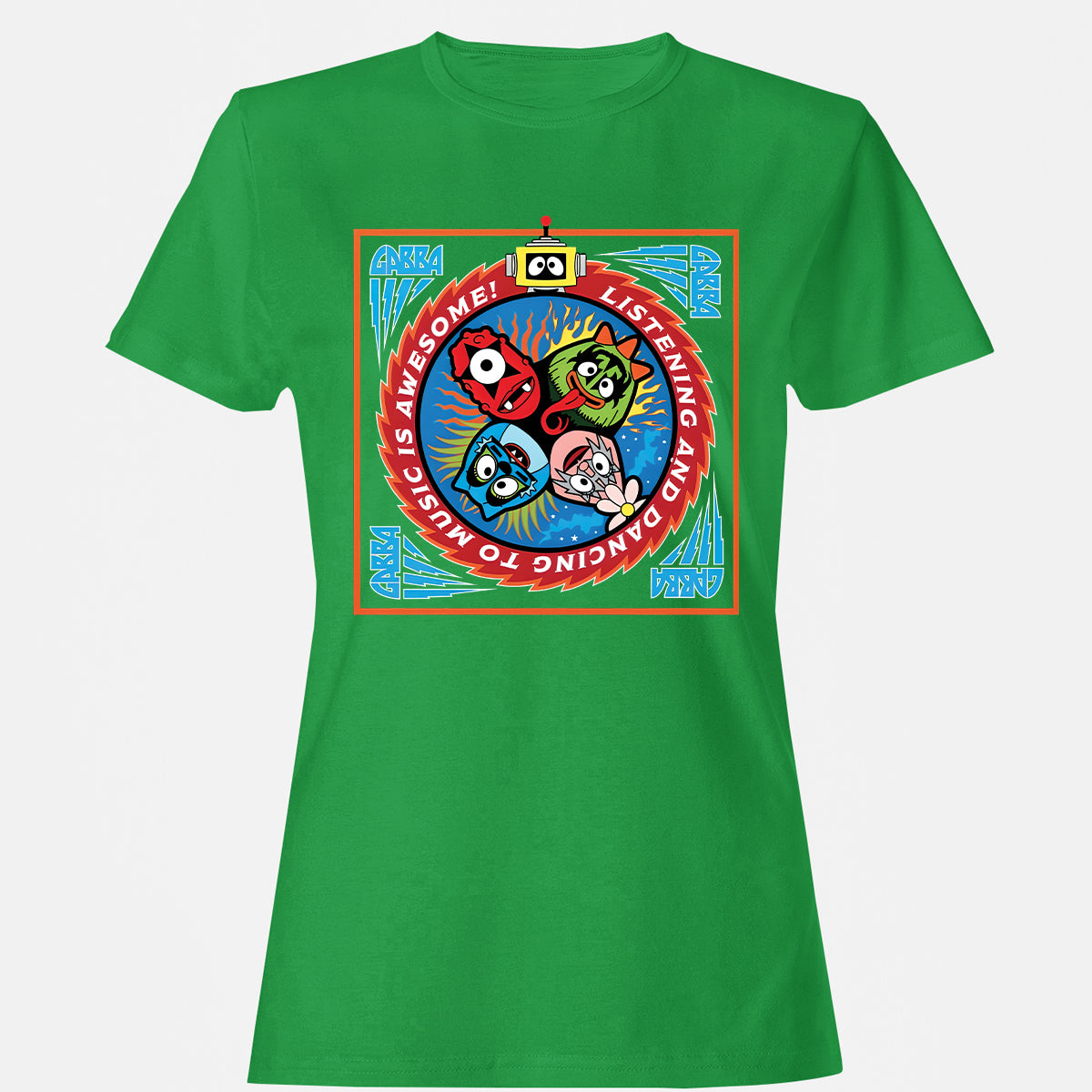 Listening and Dancing Yo Gabba Gabba! - Irish Green - 7