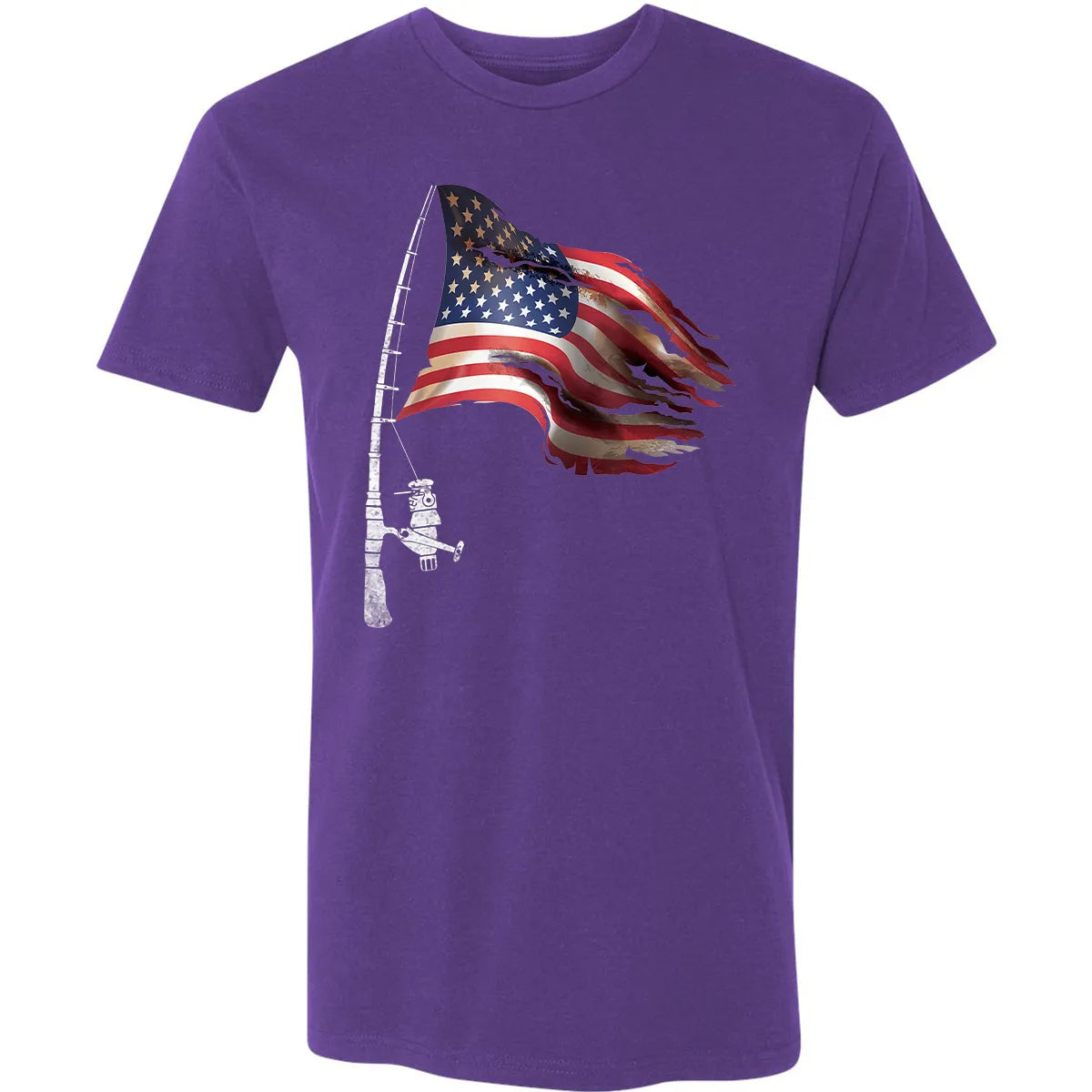 Fishing American Flag Fisherman Patriotic day 4th of July Premium Unisex T-shirt