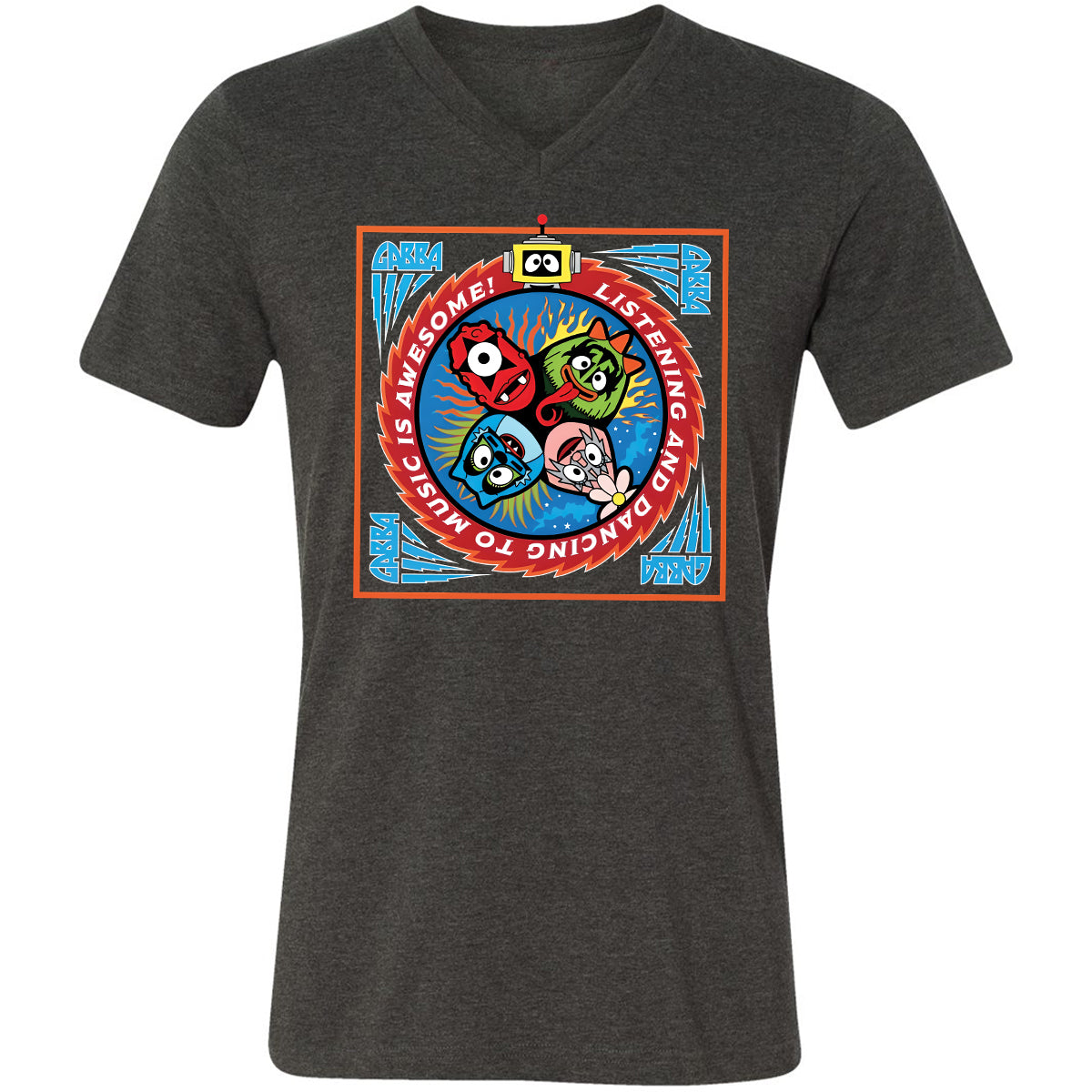Listening and Dancing Yo Gabba Gabba! - Dark Grey Heather - 8