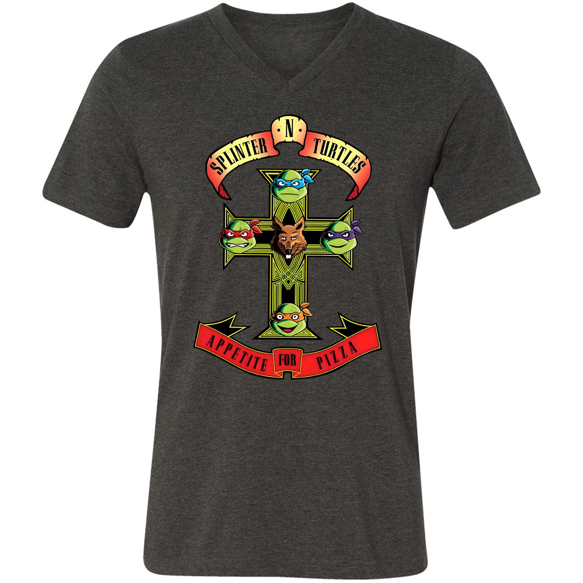 Unisex V-neck T-shirt - XPBY2S28 - Dark Grey Heather - 8