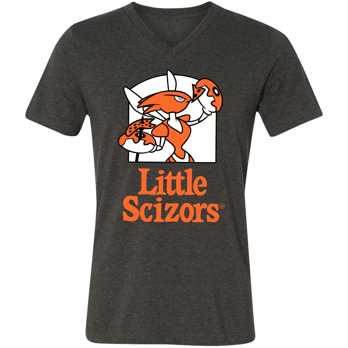 Unisex V-neck T-shirt - MAR85384 - Dark Grey Heather - 8