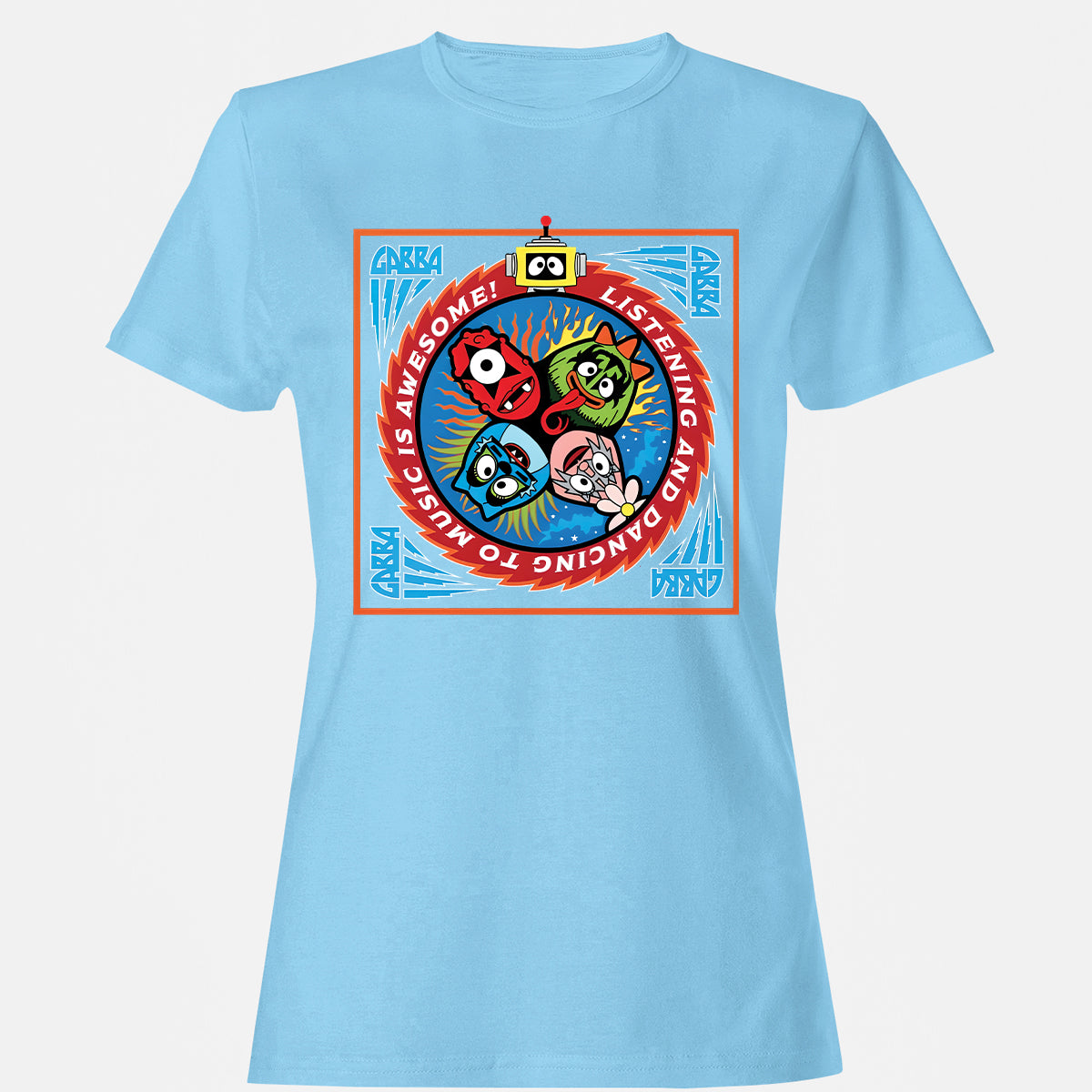 Listening and Dancing Yo Gabba Gabba! - Light Blue - 8