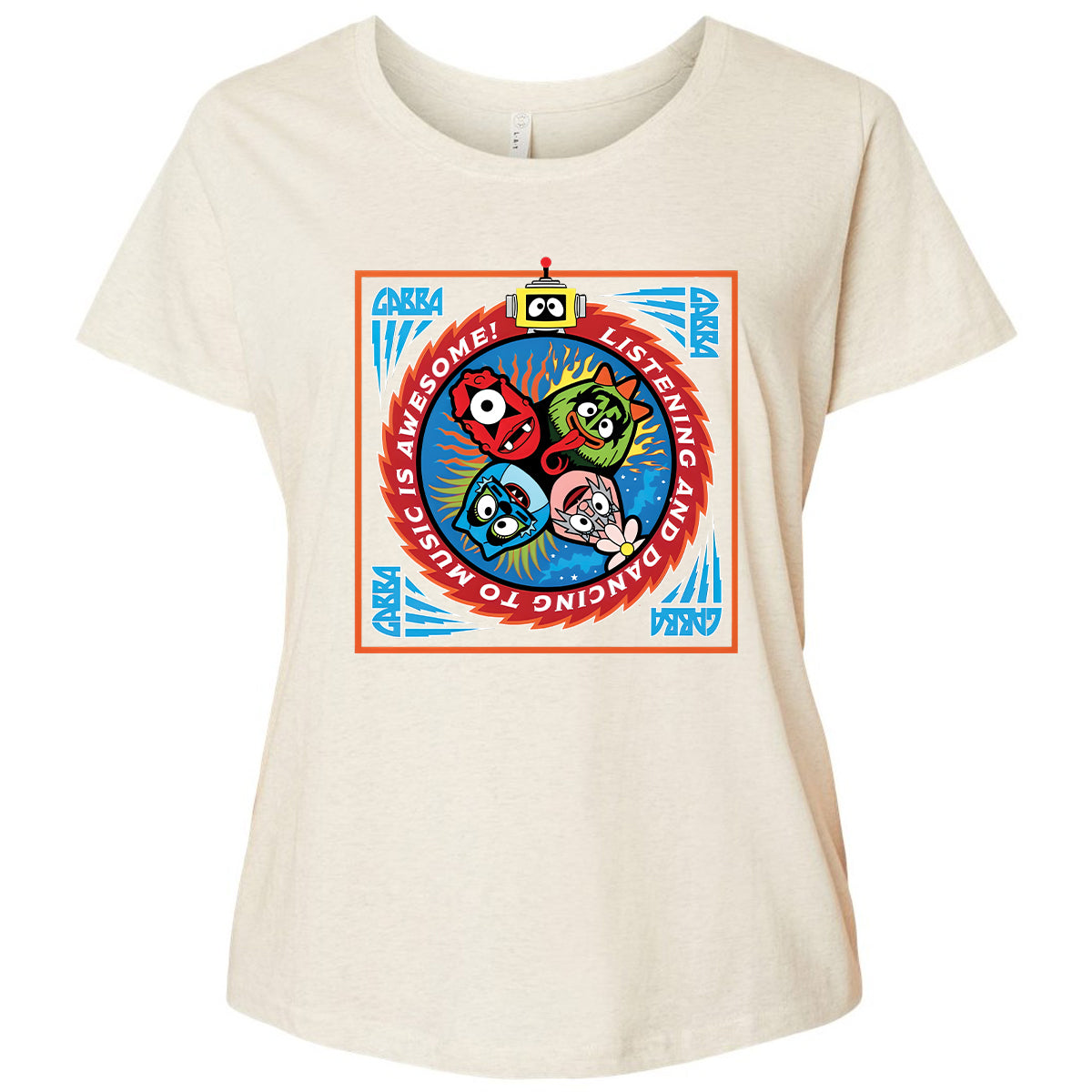 Listening and Dancing Yo Gabba Gabba! - Natural Heather - 8