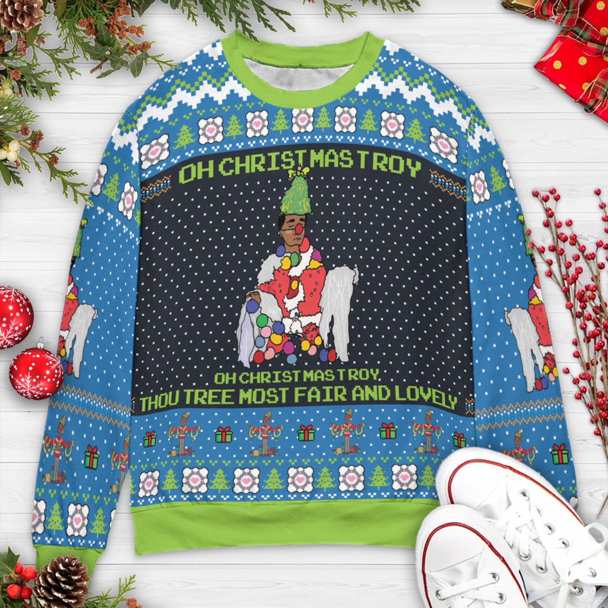 Ugly Christmas Sweatshirt - QQEESFDZ