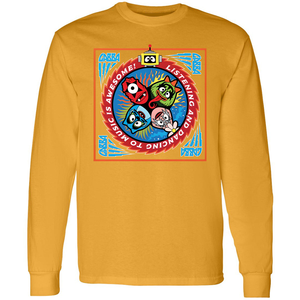Long Sleeve T-Shirt - Black - Gold - 9