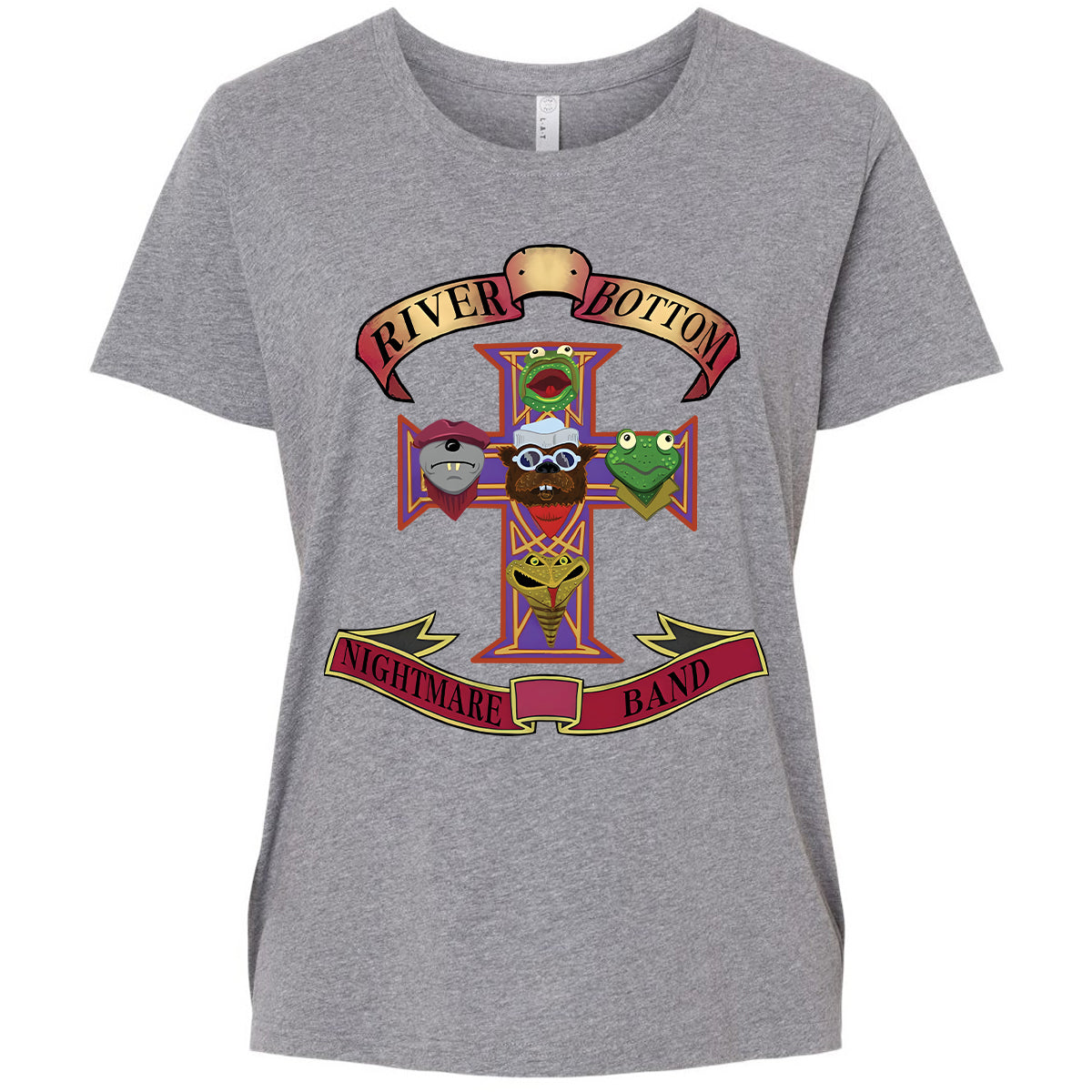 Ladies Curvy Jersey - Black - THANGFIXED (Copy) - Granite Heather - 9