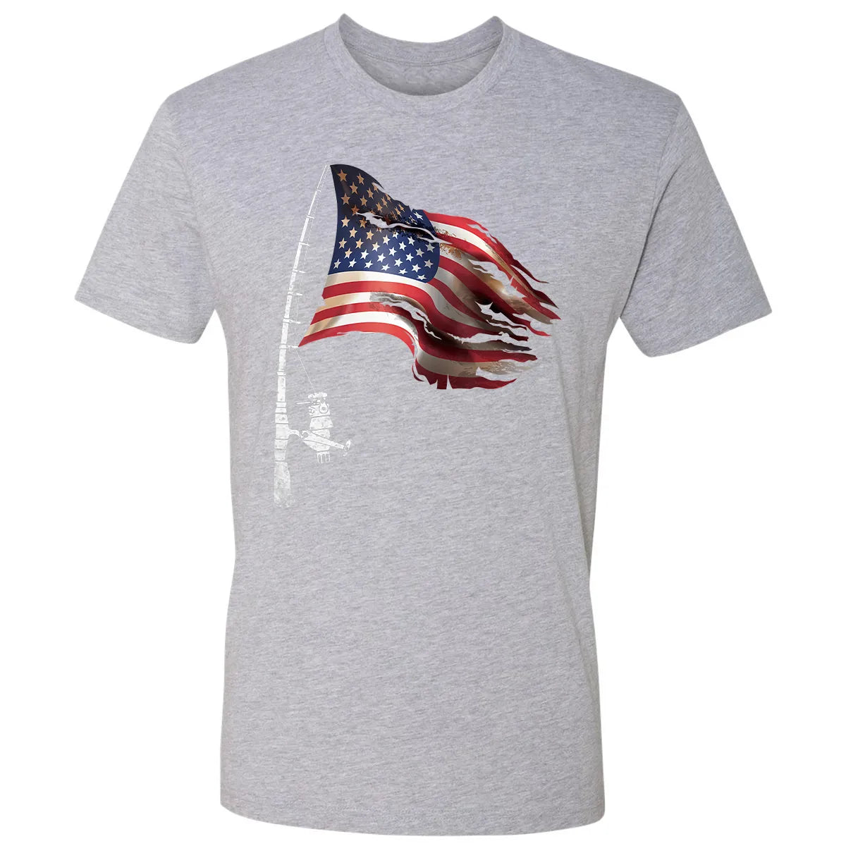 Fishing American Flag Fisherman Patriotic day 4th of July Premium Unisex T-shirt