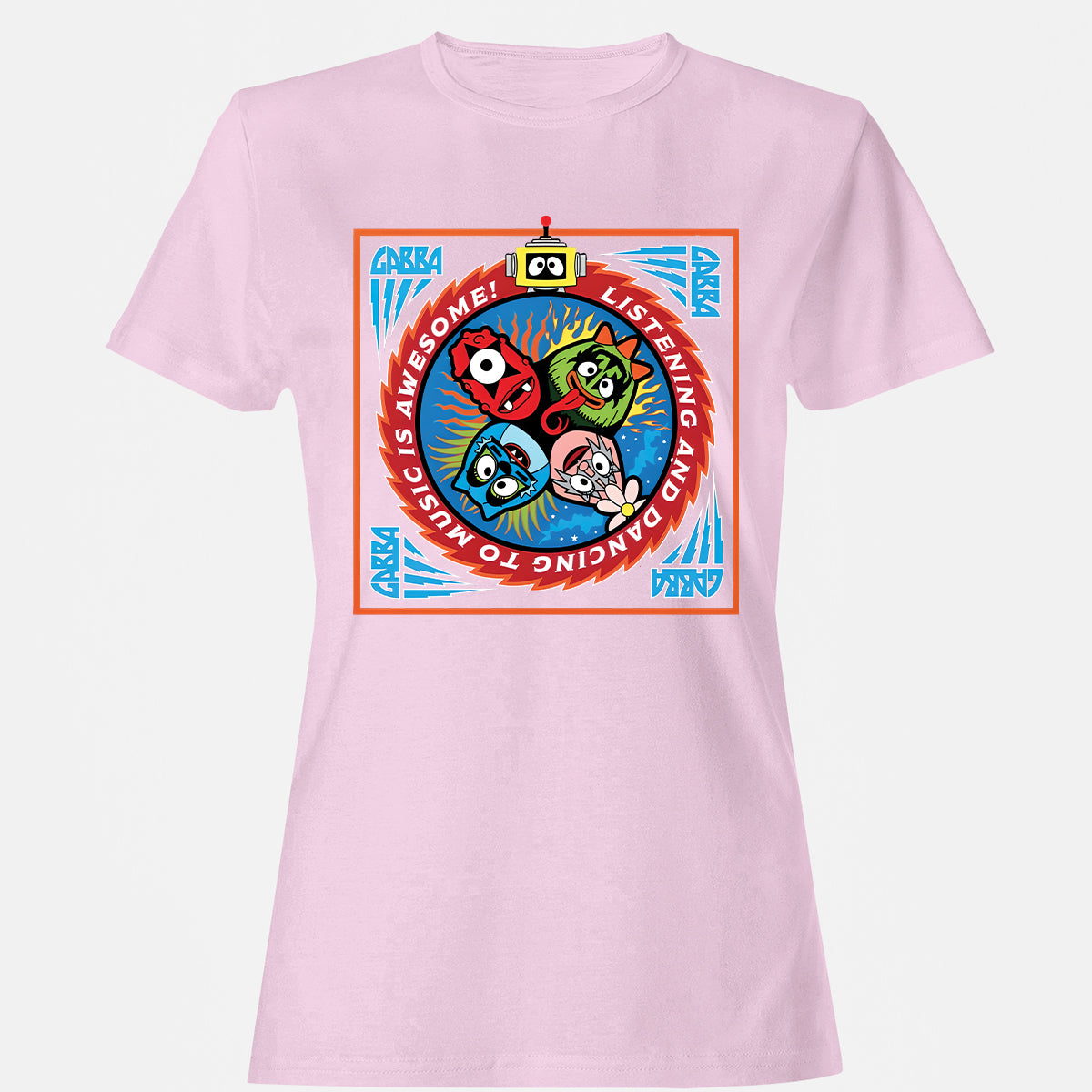 Listening and Dancing Yo Gabba Gabba! - Light Pink - 9