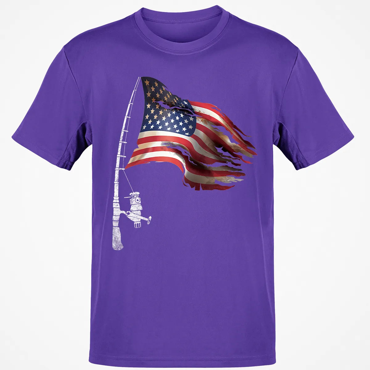 Fishing American Flag Fisherman Patriotic day 4th of July Classic Unisex T-Shirt