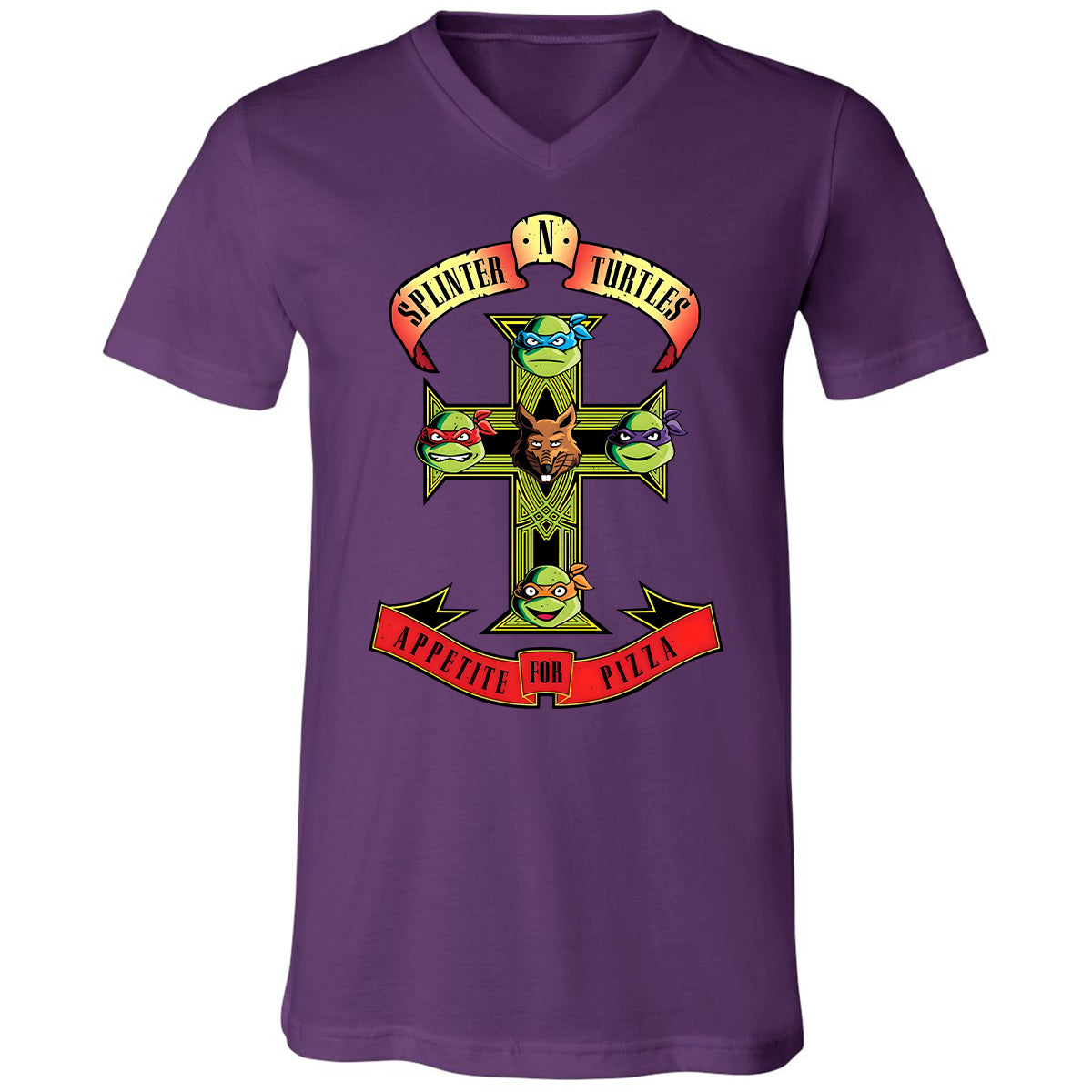 Unisex V-neck T-shirt - XPBY2S28 - Team Purple - 9