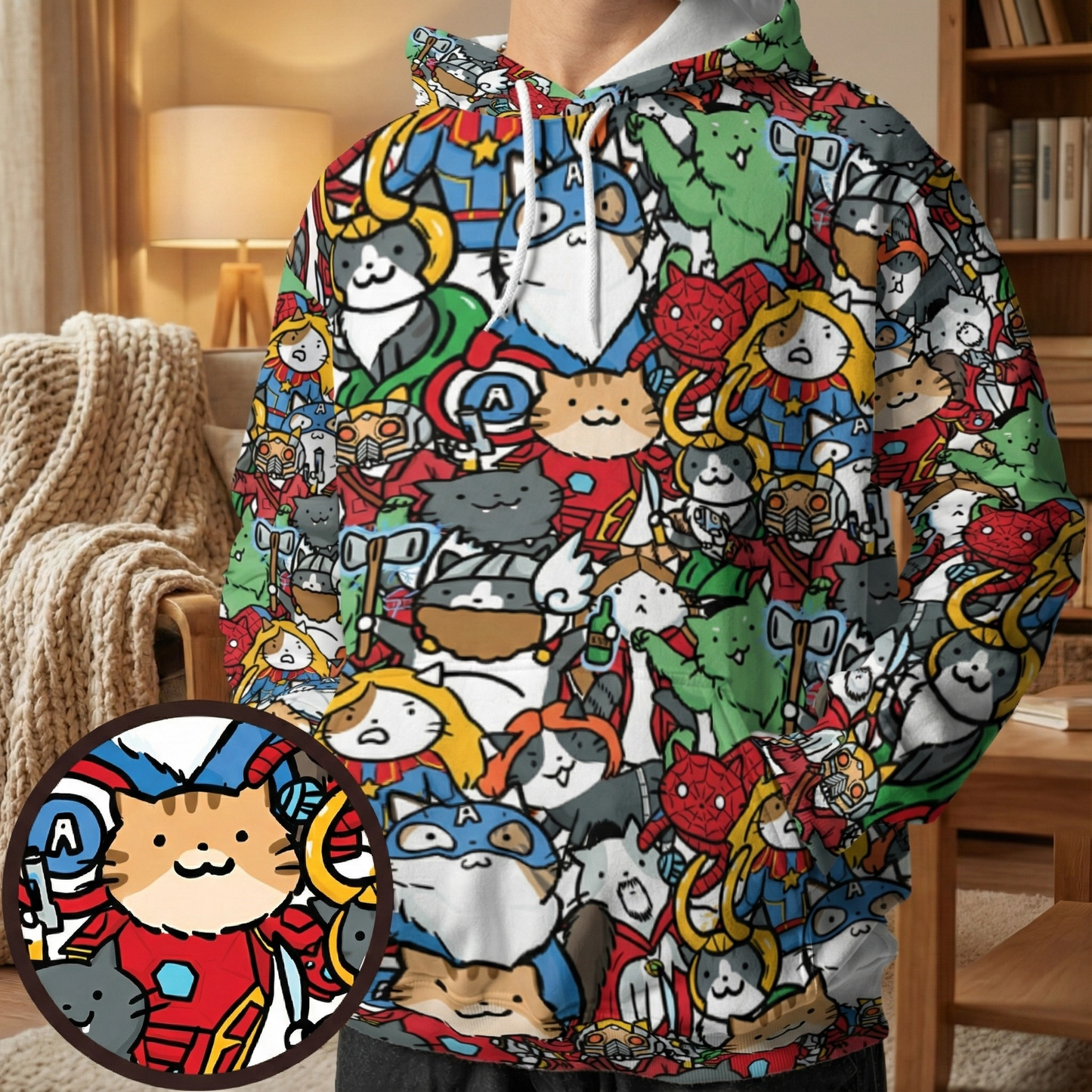 All-over Print Hoodie - FKQJB1JX