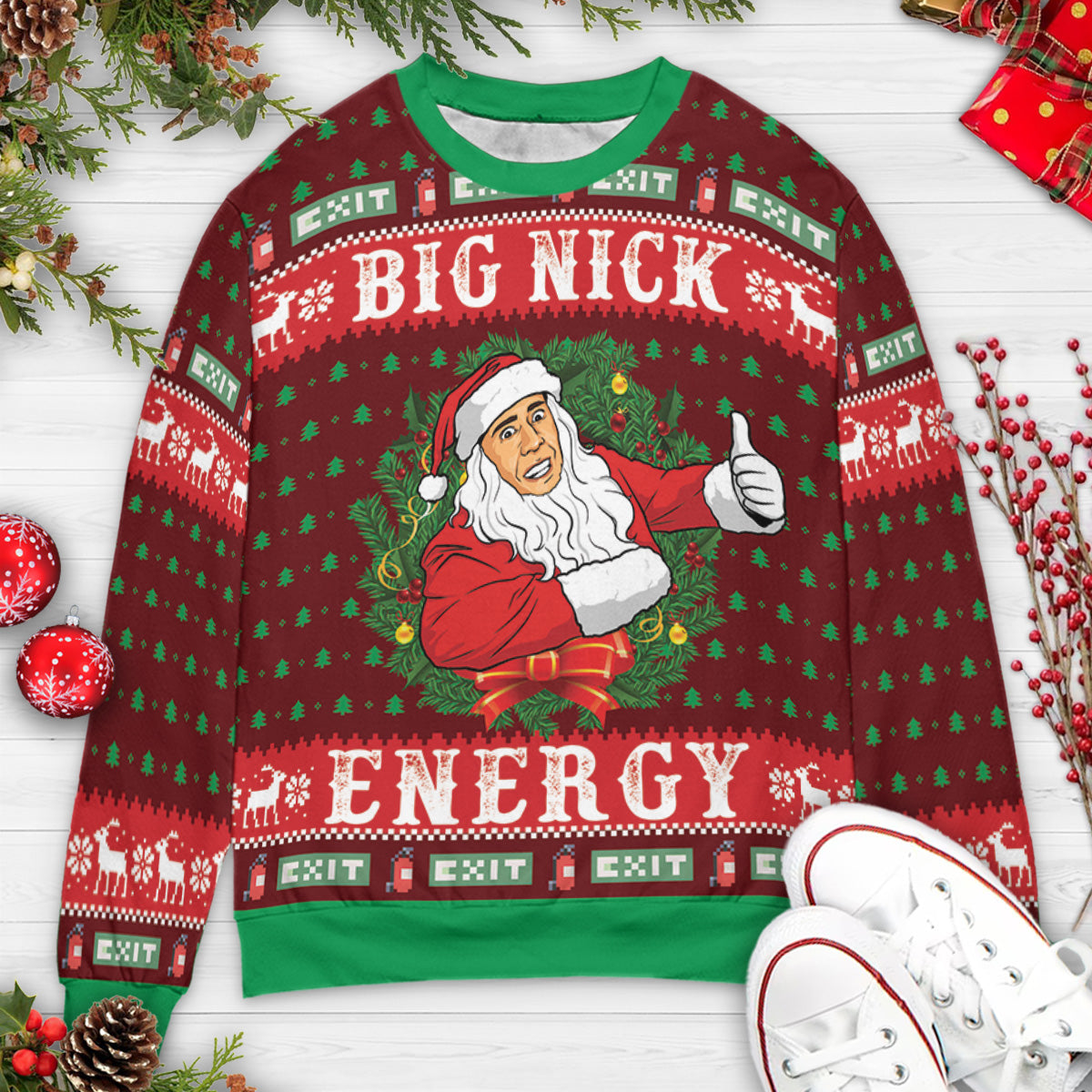 Ugly Christmas Sweatshirt - QS1JPDZE
