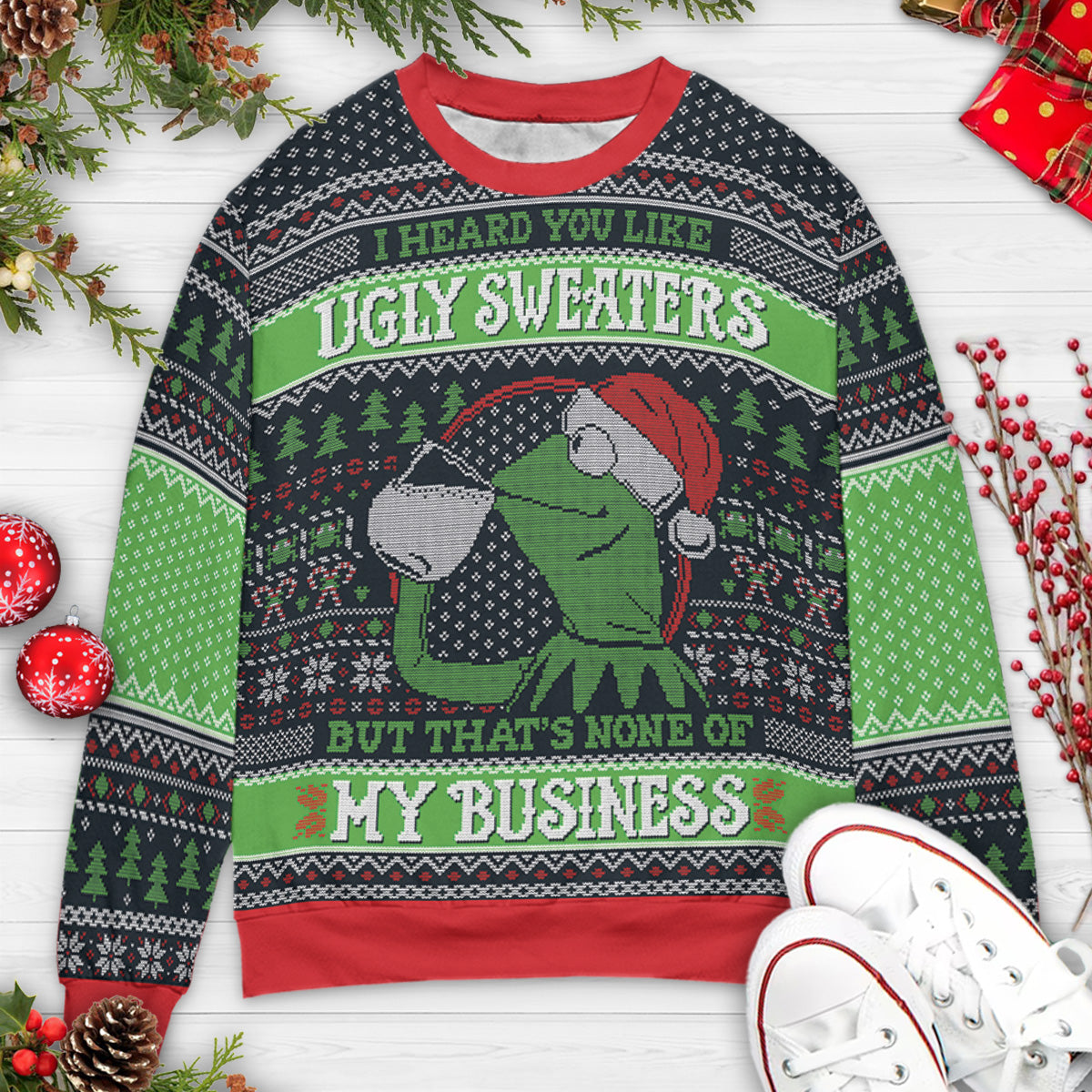 Ugly Christmas Sweatshirt - QHGBNZ2L